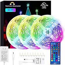 Dreamcolor 50ft Led Strip Lights Rgbic 450pcs Multicolor Chasing Flexible Color Changing Music Sync Lights With 44 K In 2020 Led Strip Lighting Strip Lighting Rainbow