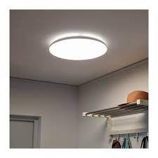 Nymane Led Ceiling Lamp Ikea Gives A Good General Light Ceilinglamps Ceiling Lamp White Ceiling Lamp Kitchen Ceiling Lights