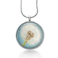 Dandelion Necklace Dandelion Pendant Dandelion Jewelry Wild Flower Wish Necklace Ebay