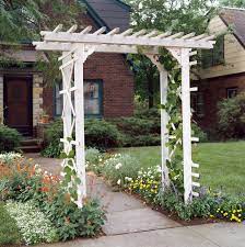 A wire espalier trellis can help transform a garden or courtyard into an attractive, lush and modern outdoor space. How To Build A Simple Entry Arbor For A Charming Front Yard Better Homes Gardens