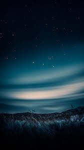 Starry Sky Horizon Night Grass Wallpaper Dark Phone Wallpapers Nature Wallpaper Sunset Wallpaper