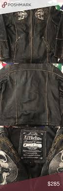 Affliction Limited Edition Skull Leather Jacket Distressed Leather Jacket Affliction Leather Jacket