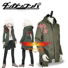 Super Danganronpa 2 Nagito Komaeda Nagito Army Green Color Jacket Super Danganronpa Army Green Jacket Jackets