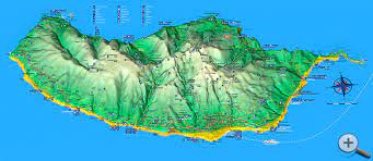 Last minute putovanja putem turističke. Karte Von Madeira Landkarte Und Funchal Hotel Karte