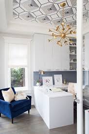 The Wallpaper Is Invited To The Ceiling Ceiling Invited Wallpaper Home Office Design Contemporary Home Office Home