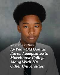 Black excellence! At just 13 years old, Joshua Suddith has already made  history by earning an acceptance letter to Morehouse College, along with  offers from over 20 other prestigious universities. A standout