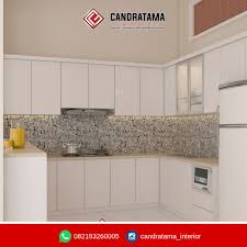 Melayani pembuatan kitchen set untuk dapur anda call / sms / wa : Desain Kitchen Set Nuansa Putih Cerah Dan Minimalis