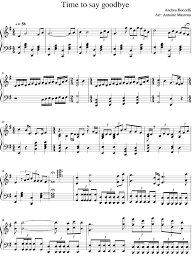 Time To Say Goodbye Sheet Music Pdf Andrea Boccelli Piano Sheet Music Piano Sheet Music Free Sheet Music The Prayer Sheet Music