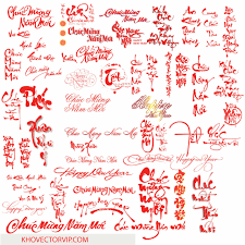 Khung ảnh năm mới 2021, thiệp năm mới 2021. Vector Chá»¯ Chuc Má»«ng NÄƒm Má»›i Nhiá»u Kiá»ƒu Kho Vector Vip