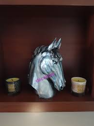 Polyester At Heykeli Polyester At Kafasi At Bustu Evde Hobi At Basi Polyester Ev Sanatlari Polyester Boyama Heykel Sanat Evler