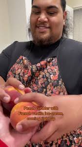 Delicious Peach Cobbler Recipe with French Vanilla Ice Cream