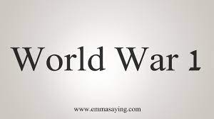 Put the following words into the correct box according to the underlined sound. How To Say World War 1 Youtube