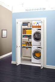 Luckily, there are many different options, from steam cleaning to different spin cycles, so you're sure to find a washer and dryer that fit your individual needs. Stack Your Appliances Install A Ventless Electric Dryer Designed To Fit In A Small Space But Big Enou Laundry Room Diy Laundry Room Design Small Laundry Rooms