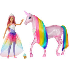 Barbie dreamtopia (also called barbie: Barbie Dreamtopia Pink Hair Unicorn Magical Lights Multicolor Kidinn