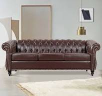 ‫Amazon.com: Vaztrlus ספה Chesterfield ספות עור מצויצות לסלון ...‬‎