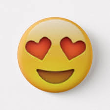 Heart Eyes Emoji Button Zazzle Com Eyes Emoji Emoji Faces Emoji Stickers