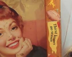 Vintage "drink Coca-cola" Lady Advertisement Metal Serving Tray V4