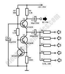 Simple Audio Mixer Circuit Electronics Circuit Electronic Schematics Electrical Projects