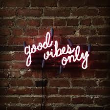 Good Vibes Only Mounted Neon Sign Ready Made Neon Quotes Neon Signs Neon