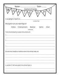News Report Pdf Current Events Worksheet Social Studies Middle School Informational Text