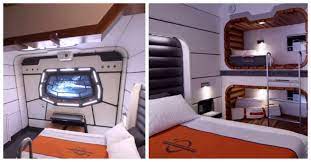 Look Inside The Cabins At The Star Wars Galactic Starcruiser Hotel Chip And Company Spaceship Interior Star Wars Man Cave Star Wars