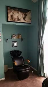 My Shampoo Corner In My At Home Salon Wedding Home Hair Salons Home Salon Small Salon