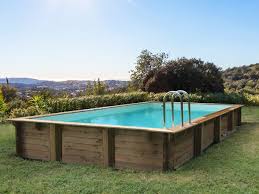 Piscine Bois En Kit Rectangle Sunrise 8 20 X 5 20 X 1 44 M 81704