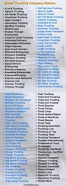 Shop trendy comfortable kiddies clothing at name it's online store. Trucking Company Names 400 Truck Company Name Ideas