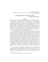 Contempt of court, also referred to simply as contempt, is the disobedience of an order of a court. Pdf Contempt Of Court In Search Of A Law