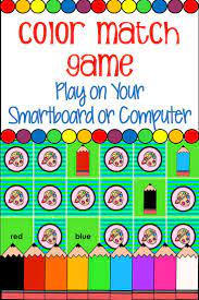 A Great Way To Review Colors With Your Pre K And Kindergarten Students Played On Smartboard Or Com Matching Games Fun Games To Play On Computer Cute Classroom