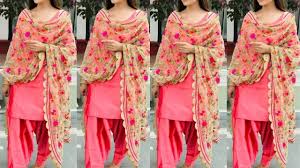 Plain Suits With Printed Dupatta Designs 2020 Printed Dupatta On Plain In 2020 Latest Suit Design Latest Punjabi Suits Design Fashion