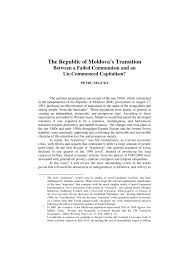 Ziarul național, din 3 mai în toate chioșcurile de presă din r. Pdf The Republic Of Moldova S Transition Between A Failed Communism And An Un Commenced Capitalism