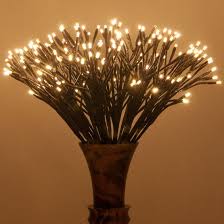 Brown Starburst Lighted Branches With Warm White Led Twinkle Lights 1 Pc Christmas Light Installation Lighted Branches Starburst Light