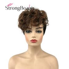With proper hair care, styling cute hairstyles for short remember that short curly hair may require a strong hold styling product to keep your hairstyle in place all day. Synthetic Pixie Cut Wig Short Curly Mixed Color Party Club Hair Wig For Women Ebay