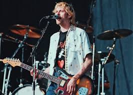 Kurt Cobain With His Fender Jaguar In 2020 Kurt Cobain Fender Jaguar Rare Pictures