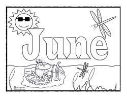Coloring Page For June Coloring Pages Preschool Coloring Pages Free Coloring Pages