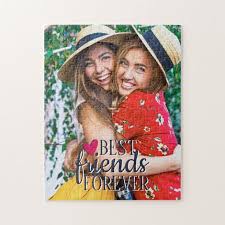 Then, once you've made something beautiful, you can take the puzzle apart and put it. Bff Best Friends Forever Modern Photo Jigsaw Puzzle Zazzle Com Photo Jigsaw Puzzle Best Friends Forever Personalized Photo Gifts