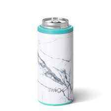 A quick view of carkin stainless steel tumblers factory. Swig Life 12oz Stainless Steel Skinny Can Cooler In Marble Slab Walmart Com Walmart Com