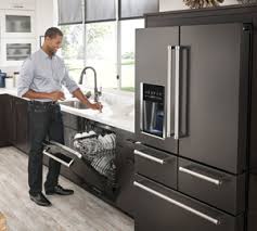 kitchenaid black stainless steel appliances