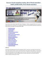 This is where most of the time, they use their own techniques and strategies to land a. Safe Fixed Matches By James Harry Issuu