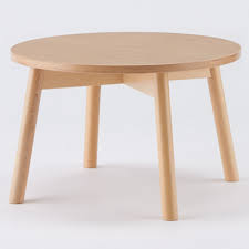 Raunds muji inspired solid wood coffee table quantity. Beech Low Table Round W59 5 D59 5 H35cm Muji