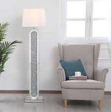 Elegant Decor Sparkle Collection 1 Light Silver Crystal Floor Lamp Ml9352 From Sparkle Collection Sit upright, lean back or lie back for a nap.
