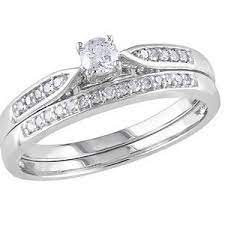 Fingerhut Personalized White Gold Engagement Rings Set Bridal Ring Sets Diamond Bridal Ring Sets