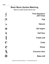 From articulation to rhythm, musical notes are written in symbols or easily distinguishable marks. Matching Music Notation Symbols