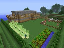 Minecraft House With Images Minecraft Houses Minecraft Farm Minecraft Blueprints