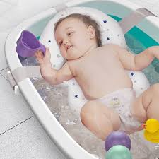 Baby Shower Bath Tub Pad Non Slip Newborn Baby Safety Printing Cartoon Bathtub Mat Support Cushion Soft Pillow Suspended Bed Jeria Global Mart