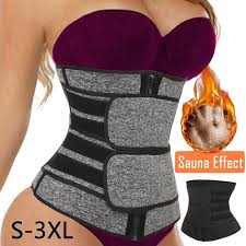 Neoprene Sauna Waist Trainer Corset In 2020 Sweat Belt Waist Trainer Corset Belts For Women