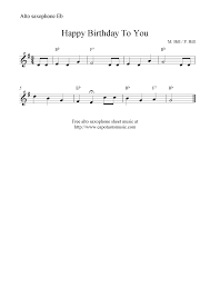 Happy birthday free sheet music. Happy Birthday To You Free Easy Alto Saxophone Sheet Music Notes Alto Saxophone Sheet Music Saxophone Sheet Music Saxophone Music