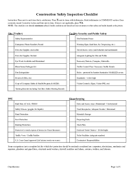 Mark deficiencies in comments section. Pdf Construction Safety Inspection Checklist Mohammad Wasim Iraqui Academia Edu