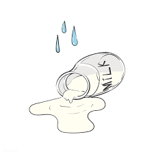 Yes, we made a mistake, but there's no point in crying over spilled milk. Download Premium Vector Of Cry Over Spilt Milk Idiom Vector 402723 Milk Drawing Milk Art Idioms